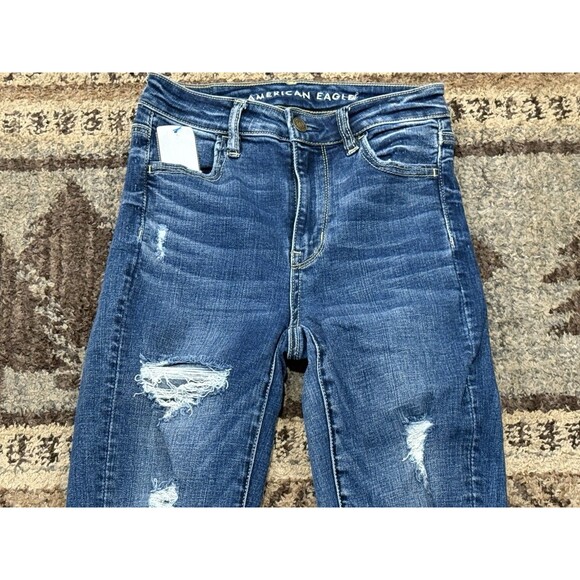 American Eagle juniors women’s super stretch  high-rise jegging Jeans size 0 - Picture 2 of 4